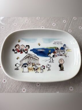 Peanuts Snoopy World Travel Series Greece Porcelain Plate